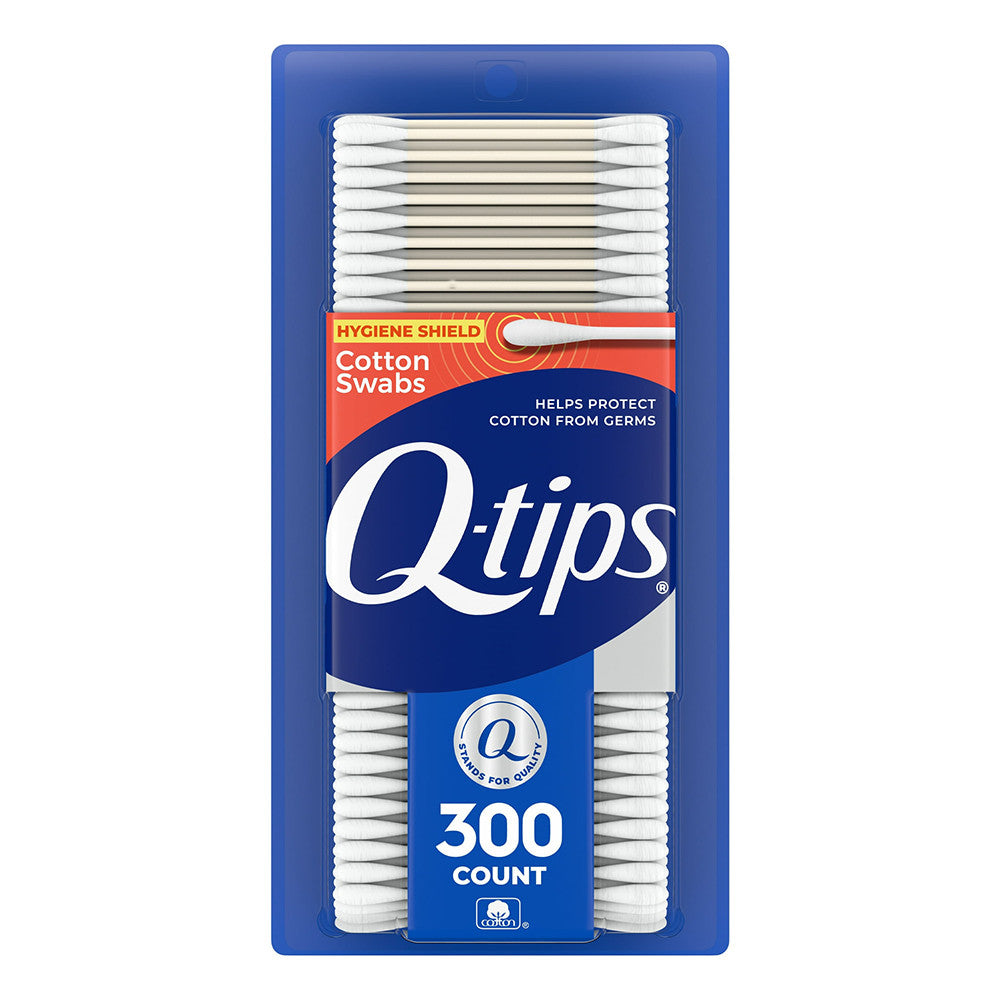 Q-Tips Antibacterial Cotton Swabs For Clean Ears, 300 Ea